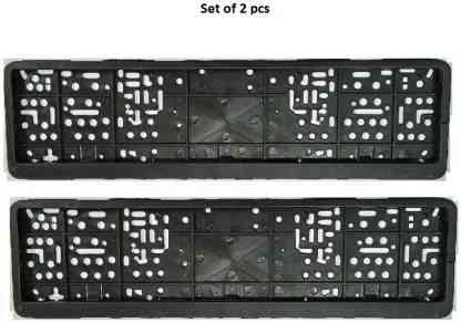 Car number plate frame protective holder Front & Back Side for Hyundai i20Elite Car Number Plate  (Plastic 14 cm x 2 cm)